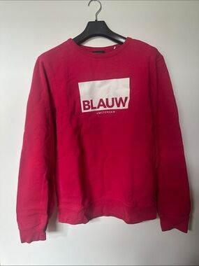 Pauw Amsterdam Red Logo Crewneck Sweatshirt